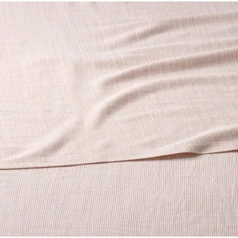 4pc King Micro Stripe Sheet Set Rust - Hearth & Hand with Magnolia. NWT.